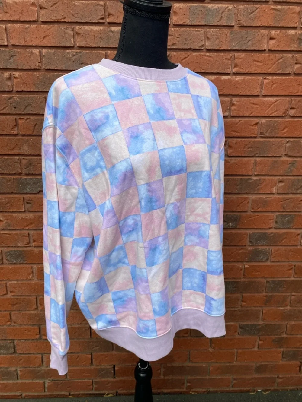 Casual Pink & Blue Crew Neck Sweatshirt M - Picture 4 of 8